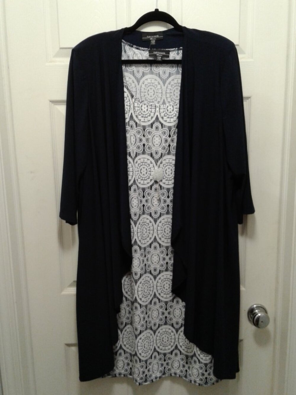 R&M Richards Woman 2Pc Dress Blue/White   Size 22W  NWT